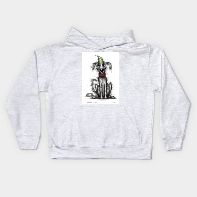 Horrible the dog Kids Hoodie by Keith Mills